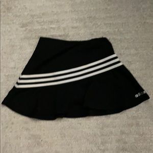 Black and white adidas striped skort